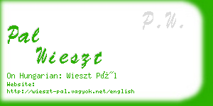 pal wieszt business card